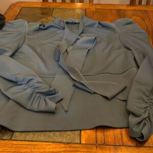 Super cute long sleeve top size 3XL steel blue color